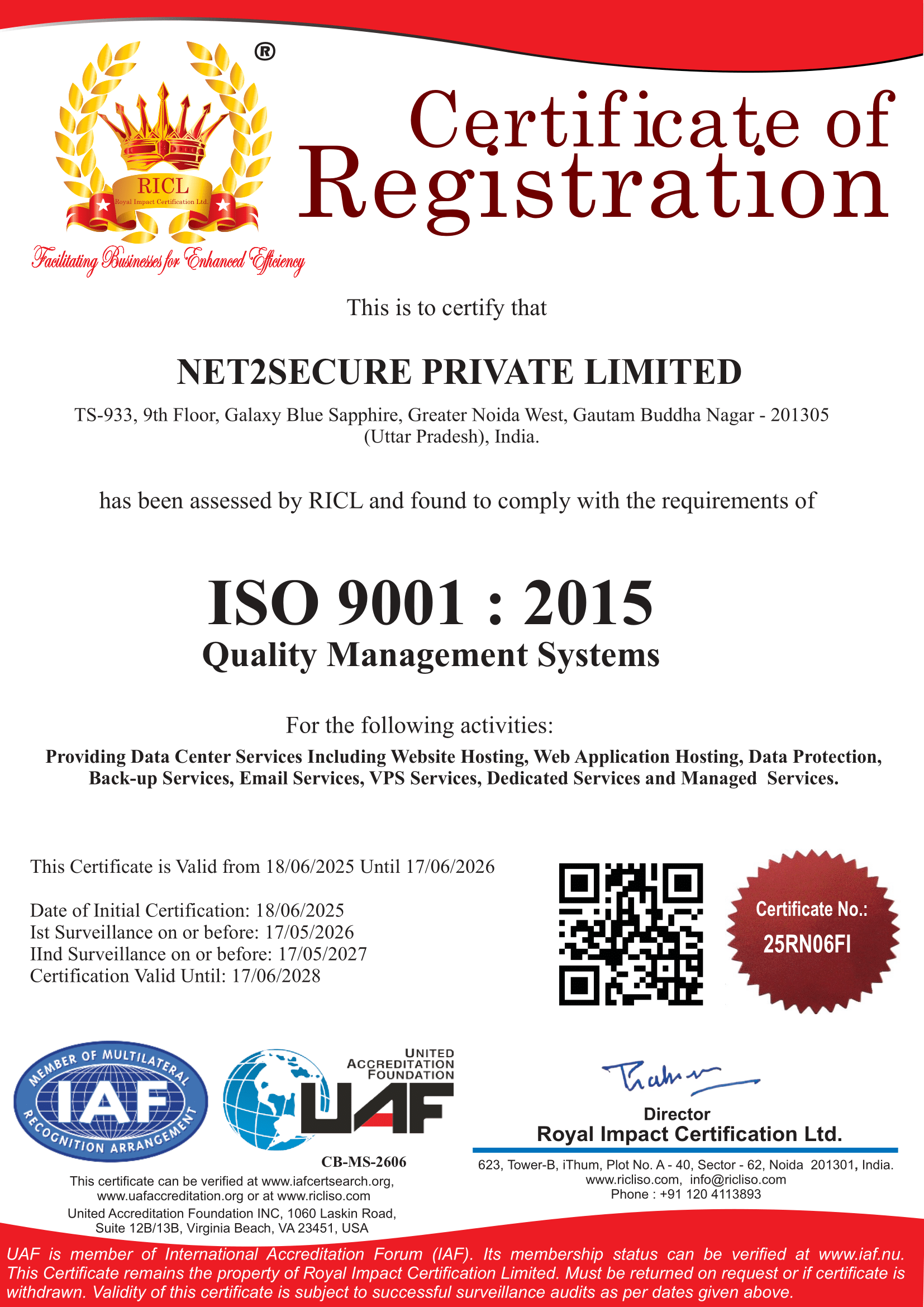 Certificate